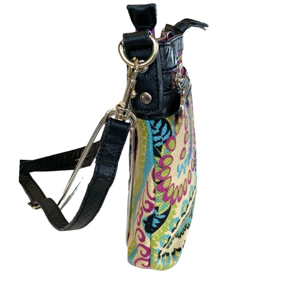 SPARTINA 449 LEATHER & NEEDLEPOINT CROSSBODY BAG - Picture 3 of 7